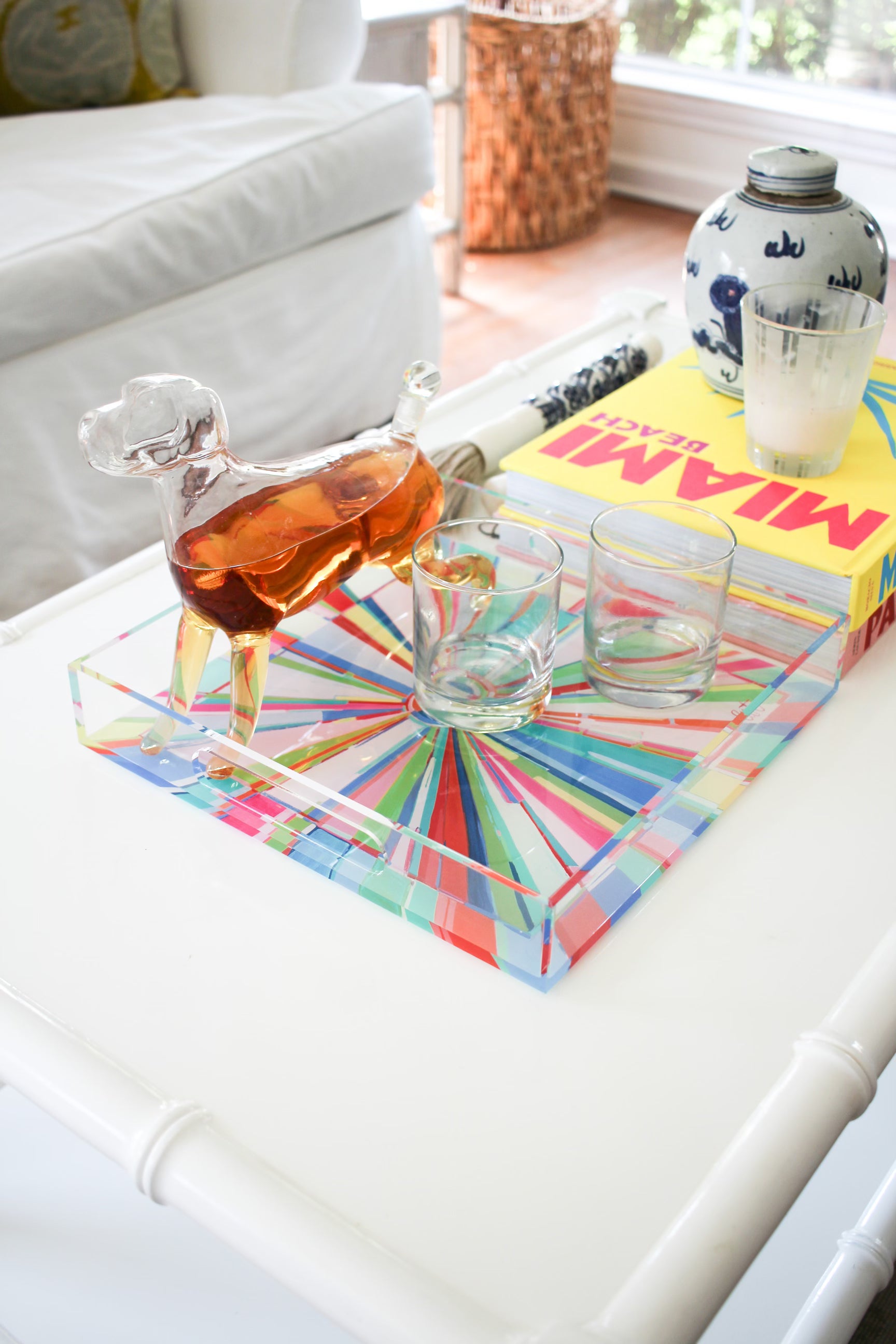 Acrylic tray deals for coffee table