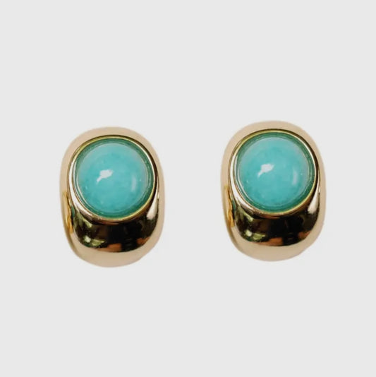 Turquoise Huggie Mini Hoop Earrings