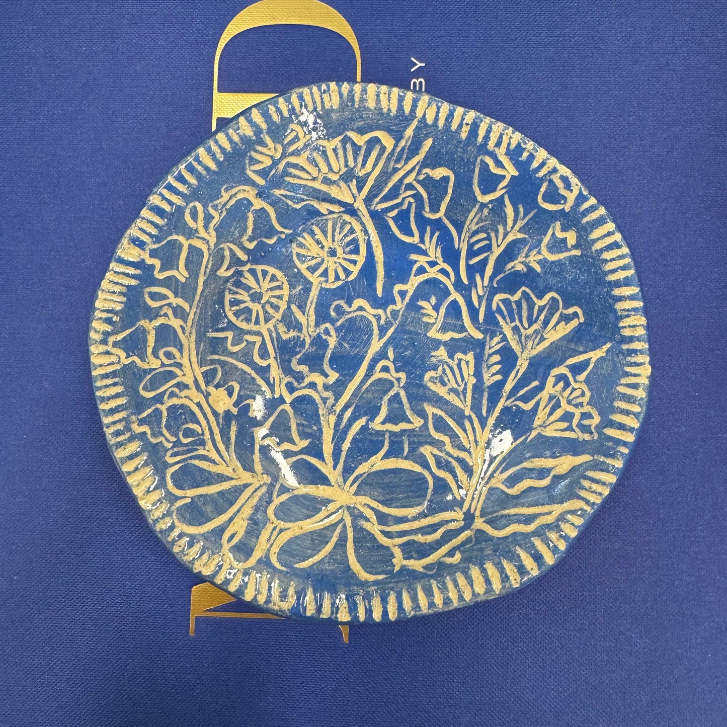 Small Handmade Floral Dish