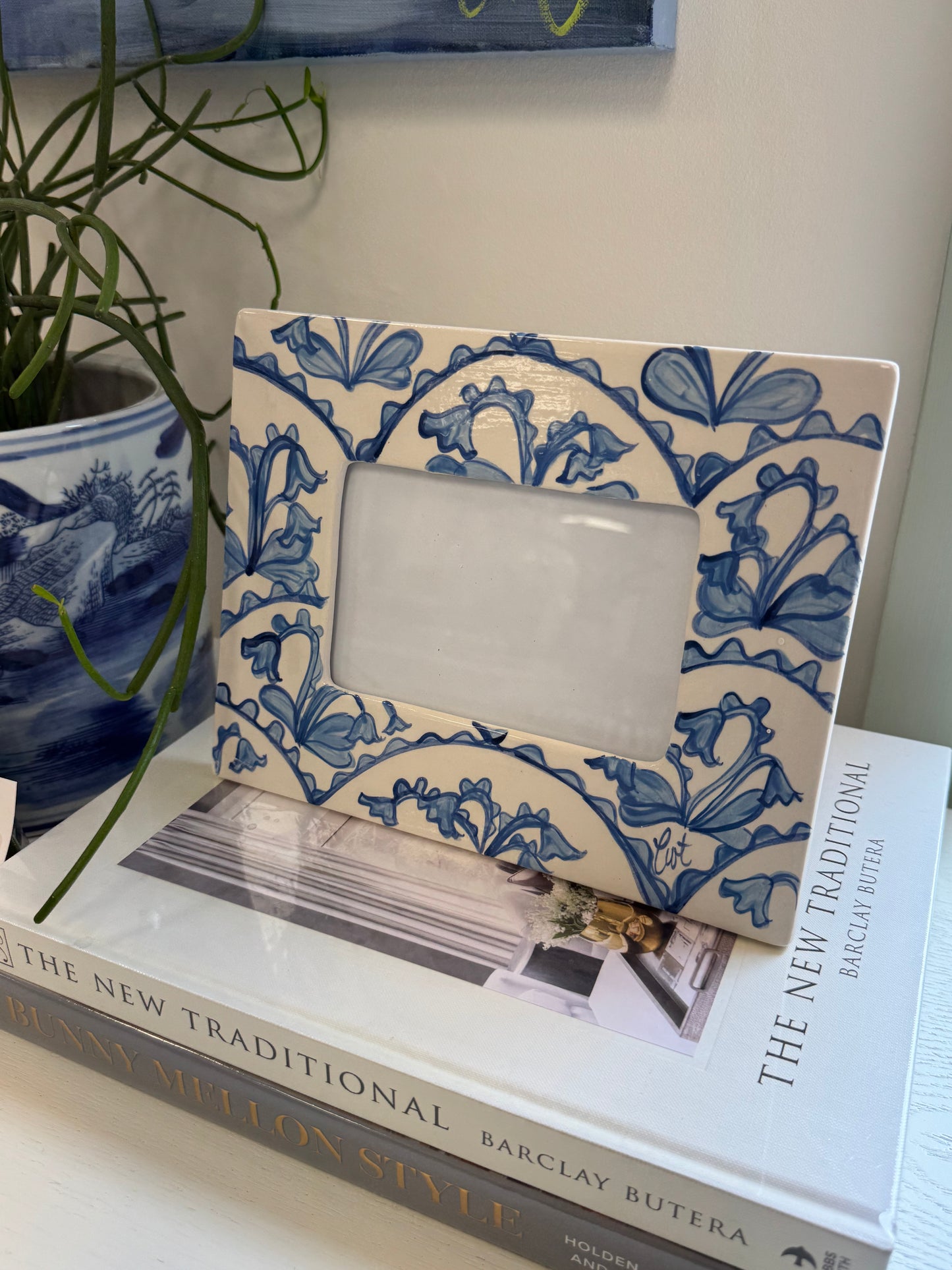 Blue Floral + Vining Frame (horizontal)