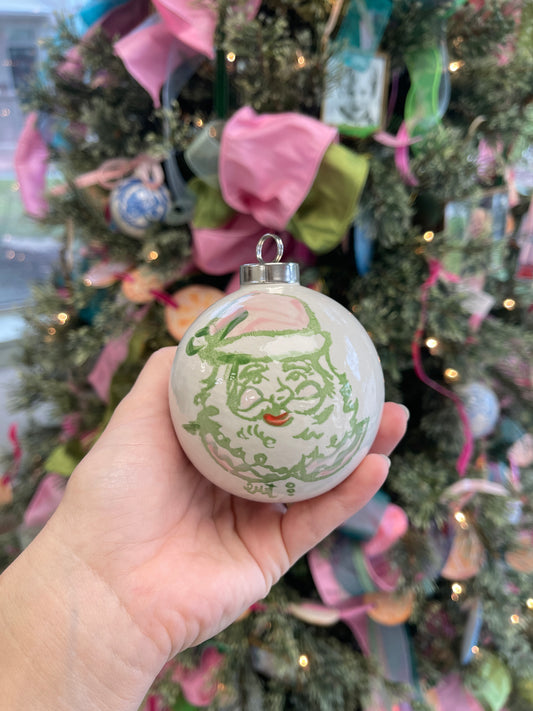 Santa Ball Ornament