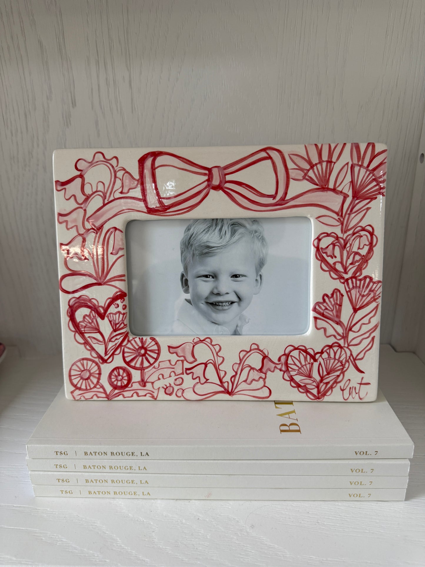 Bow Floral 4x6 Picture Frame