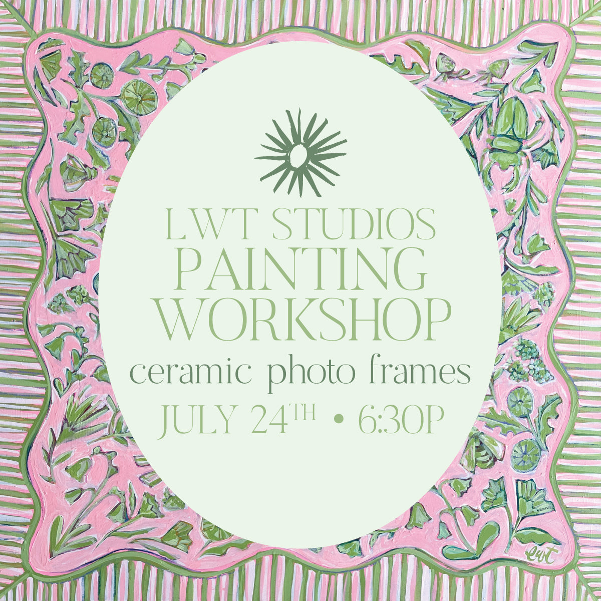 Painting Workshop July 24th- Ceramic Photo Frames